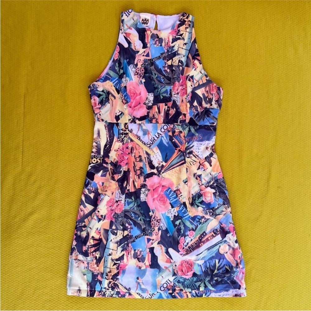 VINTAGE • CÔTE D’AZUR FRENCH VACATION SUBLIMATION PHOTO PRINT MINI DRESS 🏝️🛥️